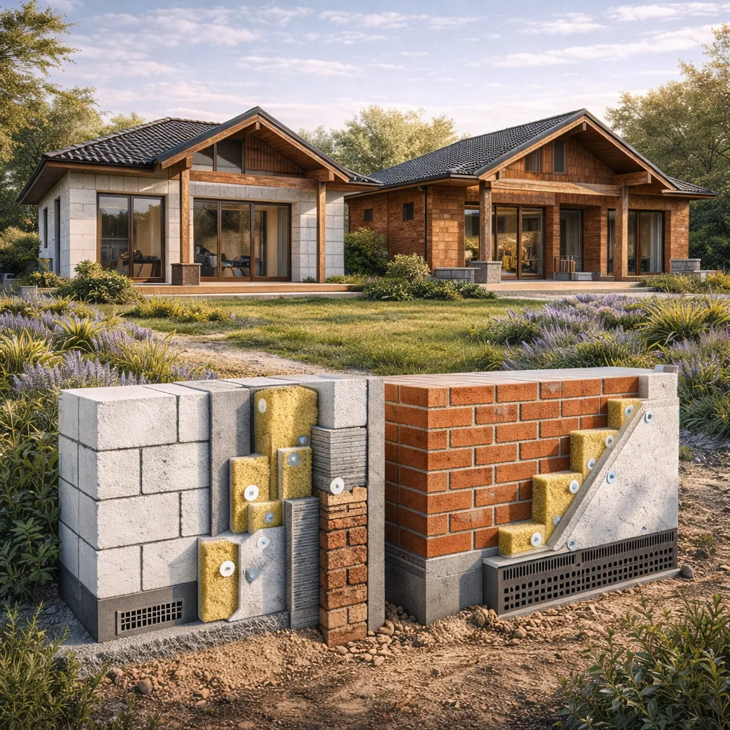 Газобетон и кирпич для строительства дома в Краснодаре